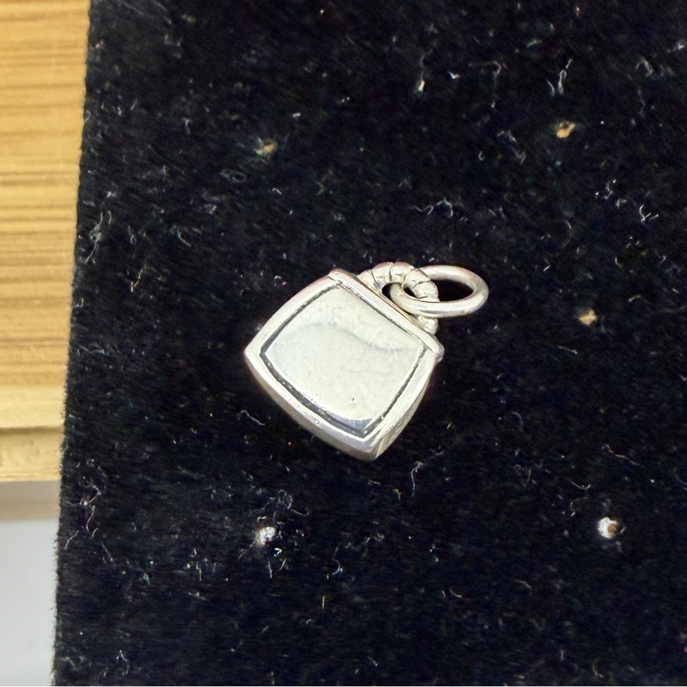 JAMES AVERY Sterling Silver 3-D Handbag Purse Charm Pendant 👛 RETIRED; Un-Cut - Picture 4 of 10